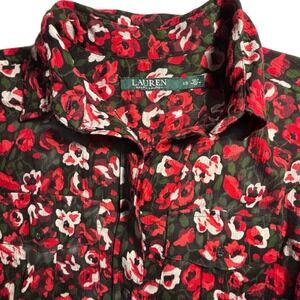 Lauren Ralph Lauren Floral Button-Down Blouse | Classic Romantic Style Size XS
